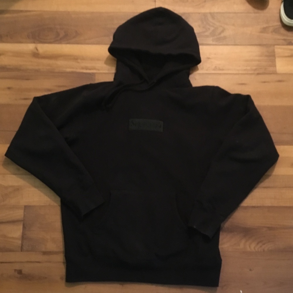 Supreme hoodie XL black tonal